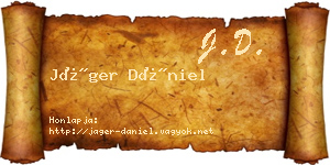 Jáger Dániel névjegykártya